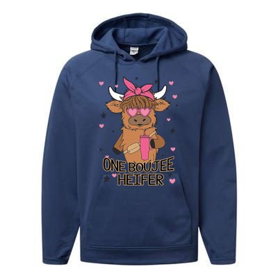 Cute One Boujee Heifer Performance Fleece Hoodie