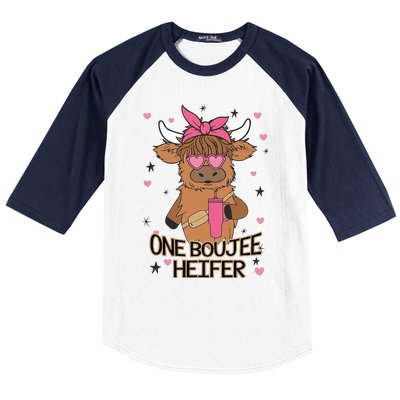 Cute One Boujee Heifer Baseball Sleeve Shirt