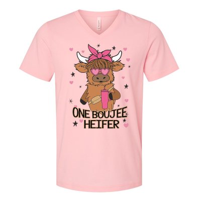 Cute One Boujee Heifer V-Neck T-Shirt