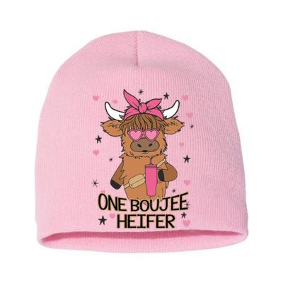 Cute One Boujee Heifer Short Acrylic Beanie