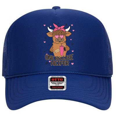 Cute One Boujee Heifer High Crown Mesh Back Trucker Hat