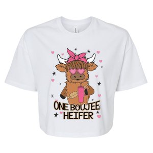 Cute One Boujee Heifer Bella+Canvas Jersey Crop Tee