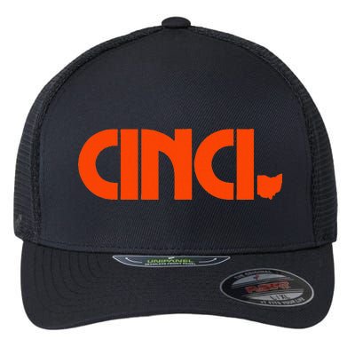 Cinci Ohio Bold Orange Flexfit Unipanel Trucker Cap