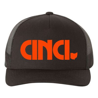 Cinci Ohio Bold Orange Yupoong Adult 5-Panel Trucker Hat