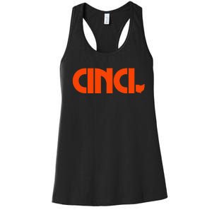 Cinci Ohio Bold Orange Women's Racerback Tank