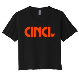 Cinci Ohio Bold Orange Women's Crop Top Tee