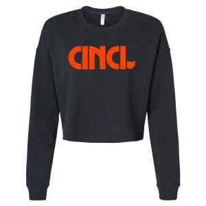 Cinci Ohio Bold Orange Cropped Pullover Crew