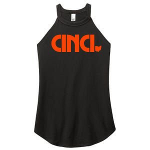 Cinci Ohio Bold Orange Women's Perfect Tri Rocker Tank