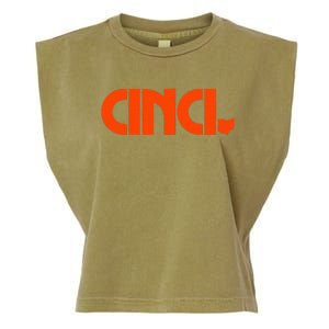 Cinci Ohio Bold Orange Garment-Dyed Women's Muscle Tee