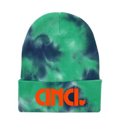 Cinci Ohio Bold Orange Tie Dye 12in Knit Beanie