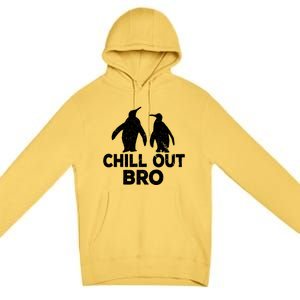 Chill Out Bro Penguin Gift Funny Animal Xmas Cool Penguin Pj Funny Gift Premium Pullover Hoodie