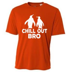 Chill Out Bro Penguin Gift Funny Animal Xmas Cool Penguin Pj Funny Gift Cooling Performance Crew T-Shirt