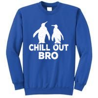 Chill Out Bro Penguin Gift Funny Animal Xmas Cool Penguin Pj Funny Gift Sweatshirt