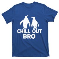 Chill Out Bro Penguin Gift Funny Animal Xmas Cool Penguin Pj Funny Gift T-Shirt