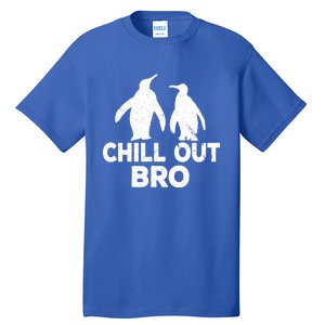 Chill Out Bro Penguin Gift Funny Animal Xmas Cool Penguin Pj Funny Gift Tall T-Shirt