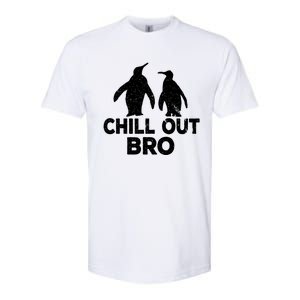 Chill Out Bro Penguin Gift Funny Animal Xmas Cool Penguin Pj Funny Gift Softstyle CVC T-Shirt