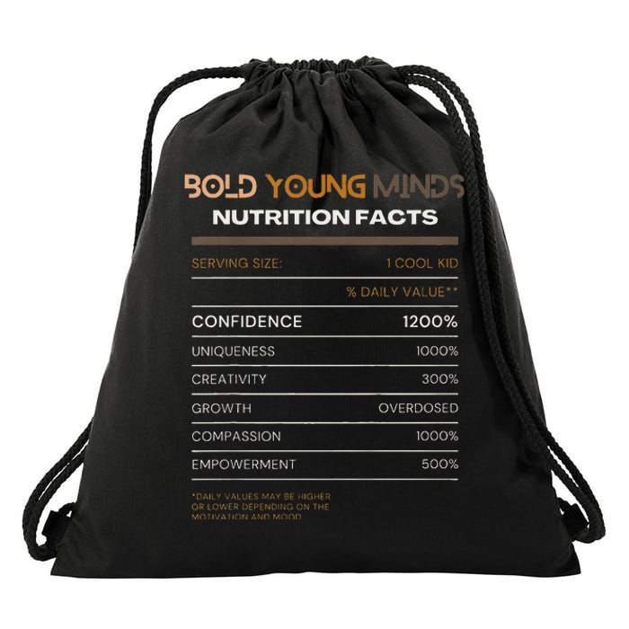 Confidence Overdose Bold Young Minds Nutritional Drawstring Bag