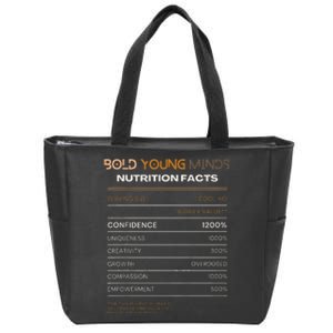 Confidence Overdose Bold Young Minds Nutritional Zip Tote Bag