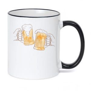 Cheers Oktoberfest Beer Hands 11oz Black Color Changing Mug