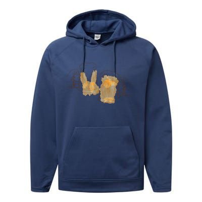 Cheers Oktoberfest Beer Hands Performance Fleece Hoodie