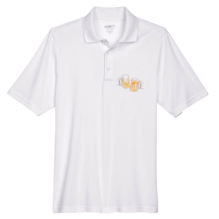 Cheers Oktoberfest Beer Hands Men's Origin Performance Pique Polo