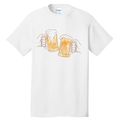 Cheers Oktoberfest Beer Hands Tall T-Shirt