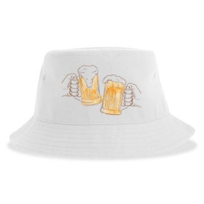 Cheers Oktoberfest Beer Hands Sustainable Bucket Hat