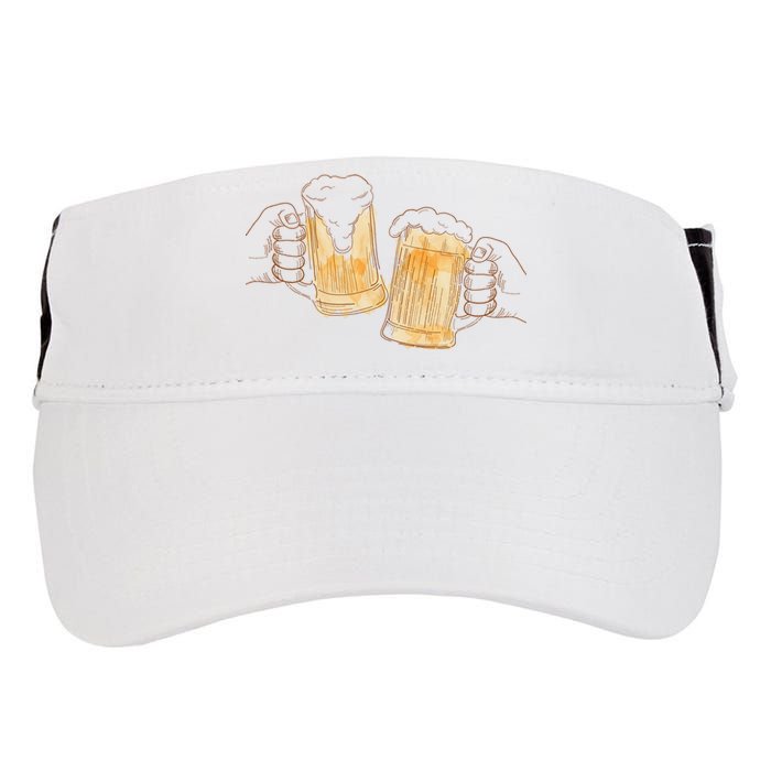 Cheers Oktoberfest Beer Hands Adult Drive Performance Visor