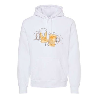 Cheers Oktoberfest Beer Hands Premium Hoodie