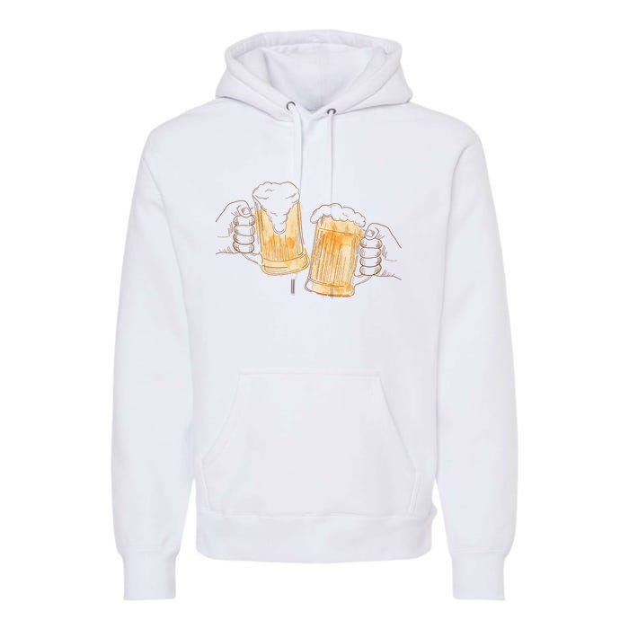 Cheers Oktoberfest Beer Hands Premium Hoodie