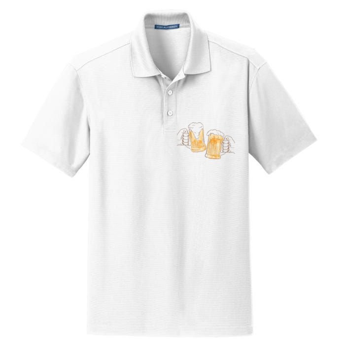 Cheers Oktoberfest Beer Hands Dry Zone Grid Polo