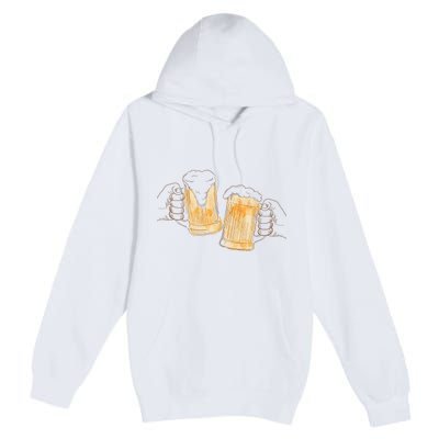 Cheers Oktoberfest Beer Hands Premium Pullover Hoodie