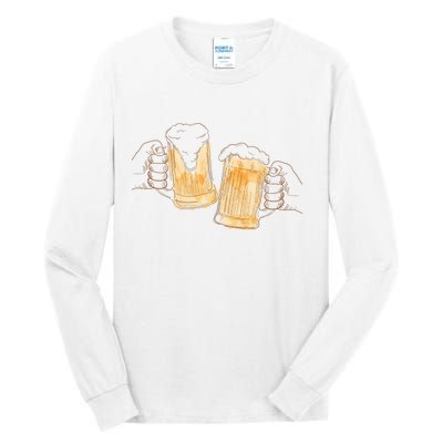 Cheers Oktoberfest Beer Hands Tall Long Sleeve T-Shirt