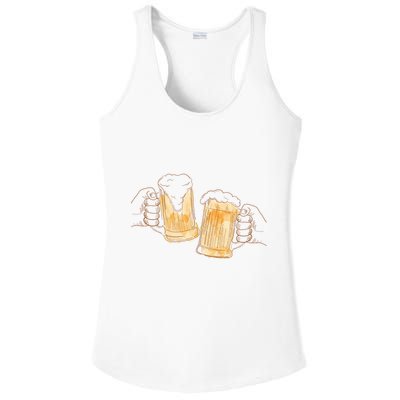 Cheers Oktoberfest Beer Hands Ladies PosiCharge Competitor Racerback Tank