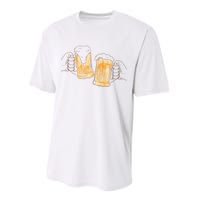 Cheers Oktoberfest Beer Hands Performance Sprint T-Shirt