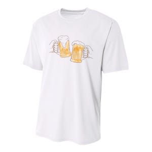 Cheers Oktoberfest Beer Hands Youth Performance Sprint T-Shirt