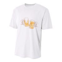 Cheers Oktoberfest Beer Hands Youth Performance Sprint T-Shirt