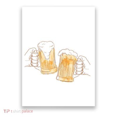 Cheers Oktoberfest Beer Hands Poster