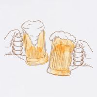 Cheers Oktoberfest Beer Hands Baby Bodysuit