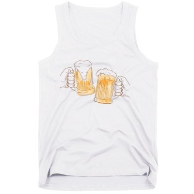 Cheers Oktoberfest Beer Hands Tank Top