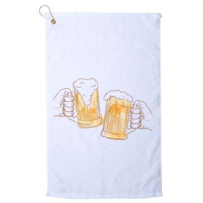 Cheers Oktoberfest Beer Hands Golf Towel