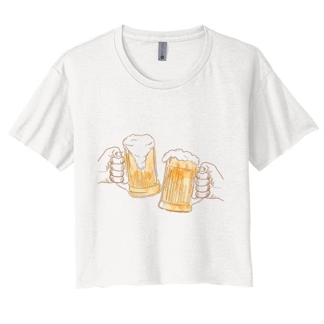 Cheers Oktoberfest Beer Hands Crop Top