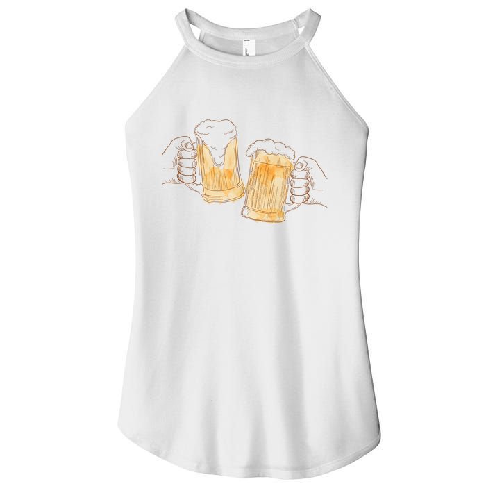 Cheers Oktoberfest Beer Hands Women's Perfect Tri Rocker Tank