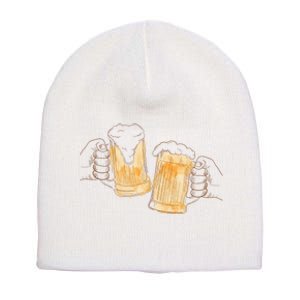 Cheers Oktoberfest Beer Hands Short Acrylic Beanie