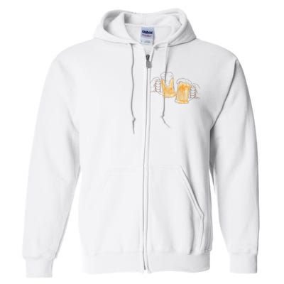 Cheers Oktoberfest Beer Hands Full Zip Hoodie