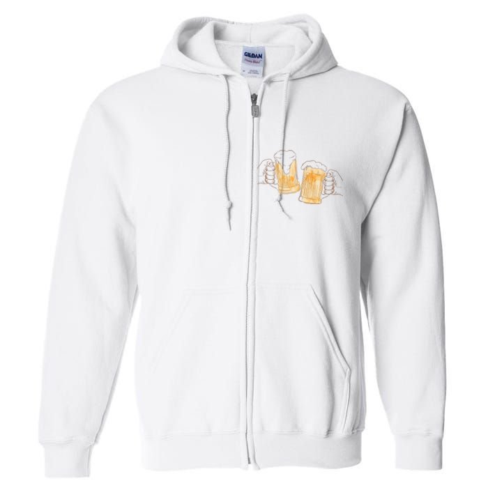 Cheers Oktoberfest Beer Hands Full Zip Hoodie