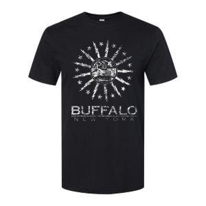 City Of Buffalo New York Flag Softstyle CVC T-Shirt