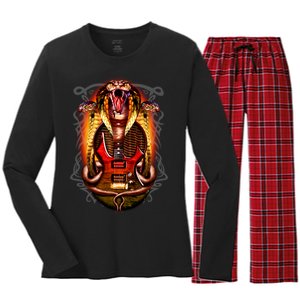 Cobra Guitar Women's Long Sleeve Flannel Pajama Set 