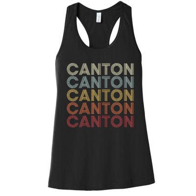 Canton Ohio Canton OH Retro Vintage Text Women's Racerback Tank