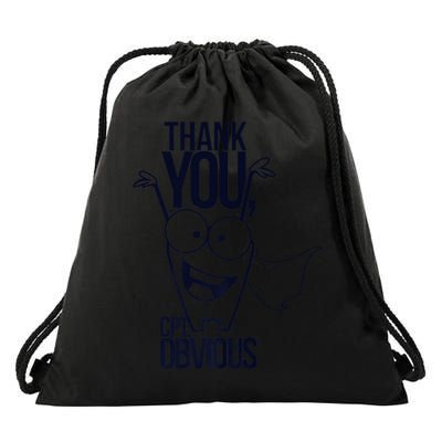 Captain Obvious Drawstring Bag